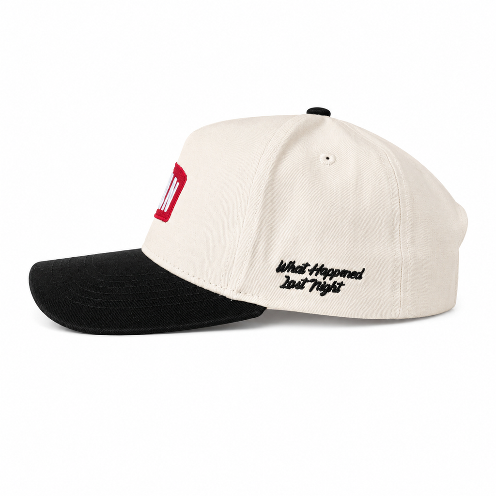 WHLN Hat - Cream/Maroon