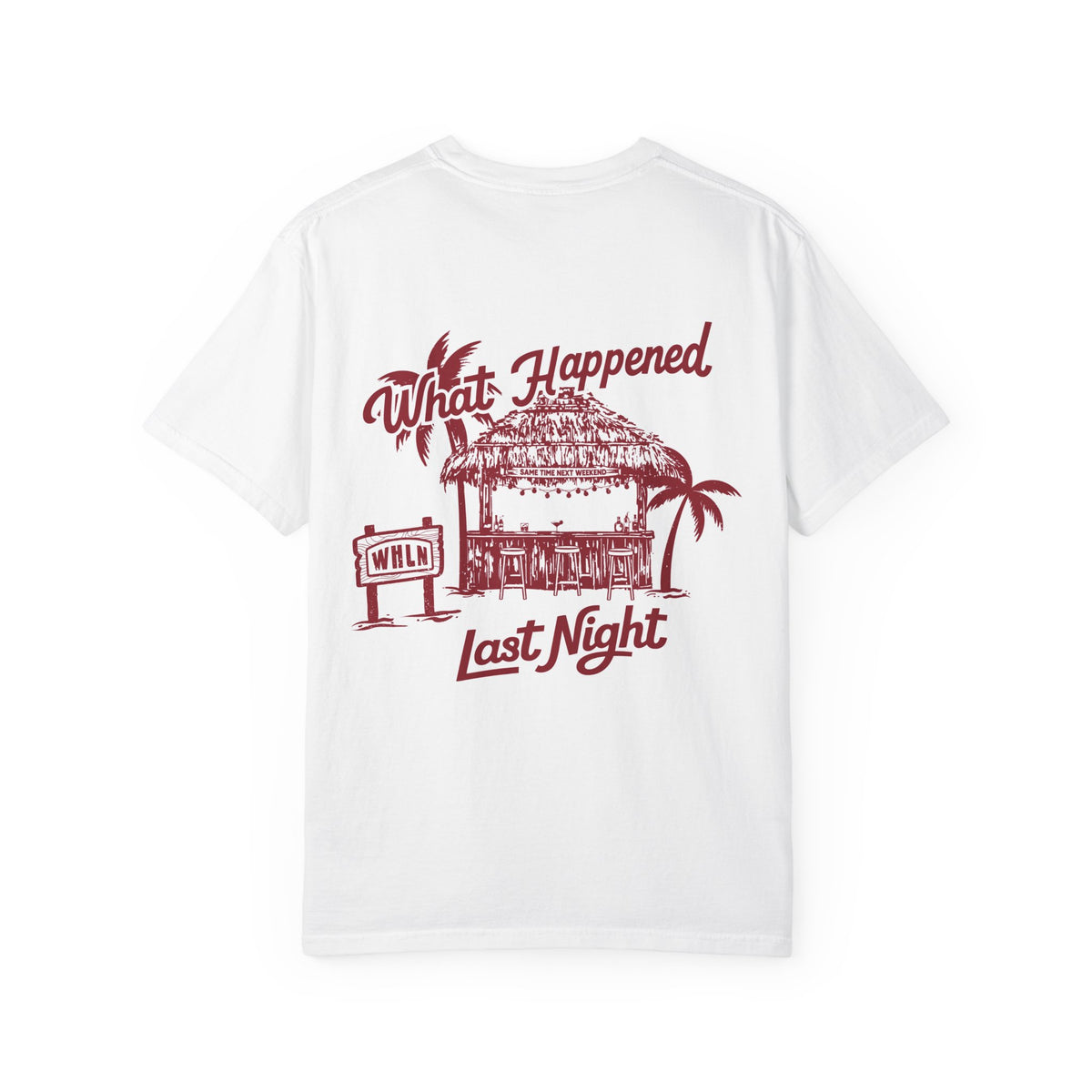 WHLN Tiki Bar Tee - White/Maroon