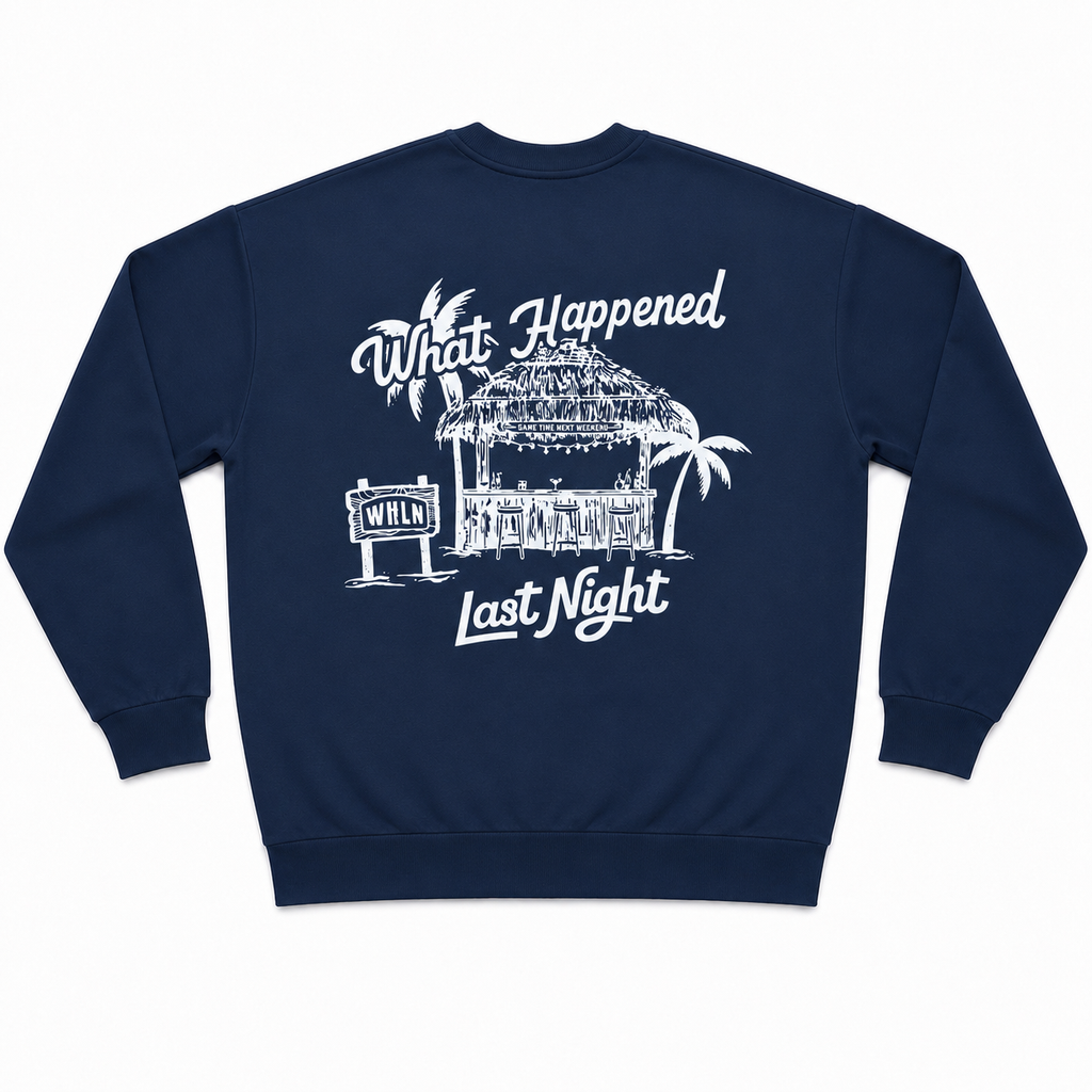 WHLN Tiki Bar Crewneck - Navy