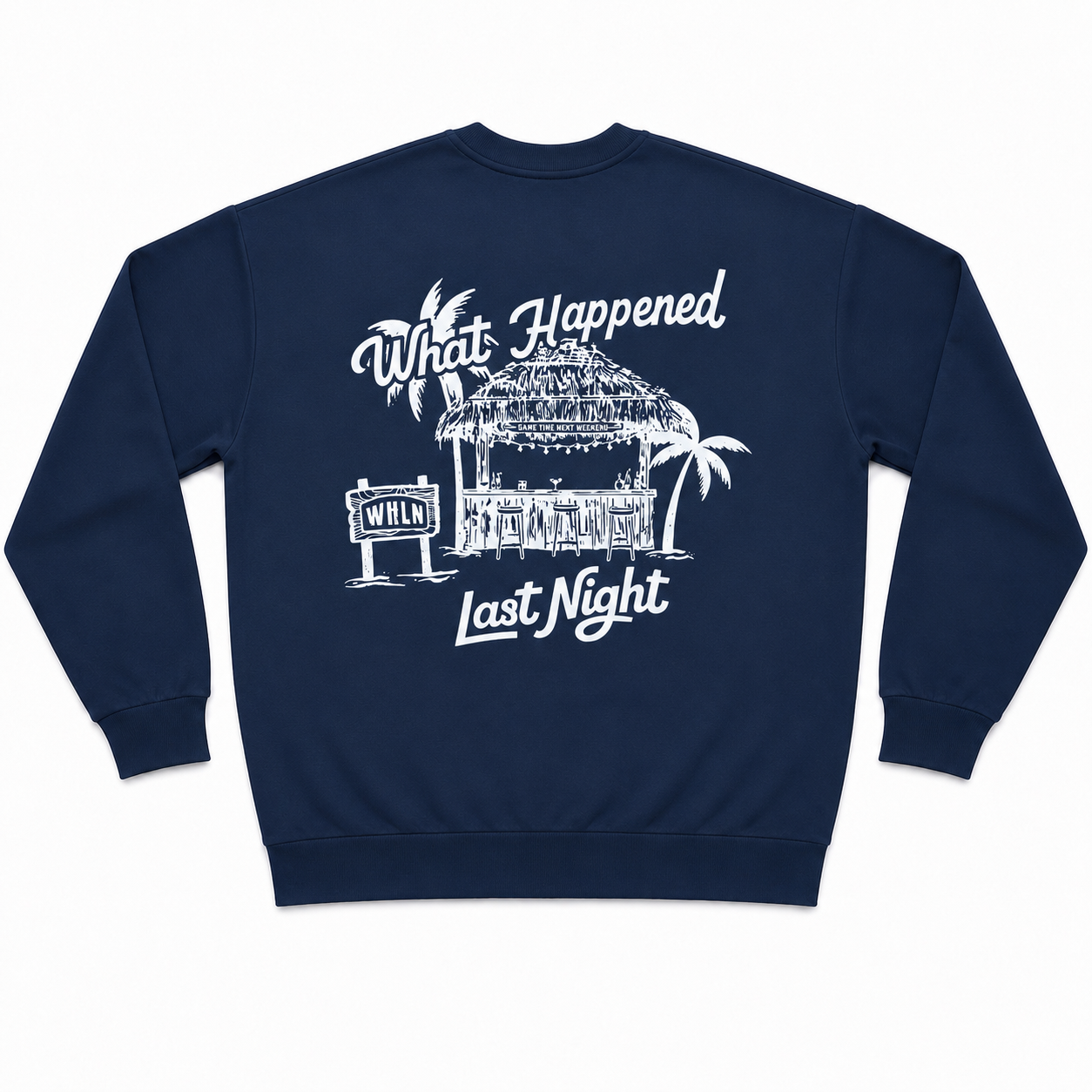 WHLN Tiki Bar Crewneck - Navy