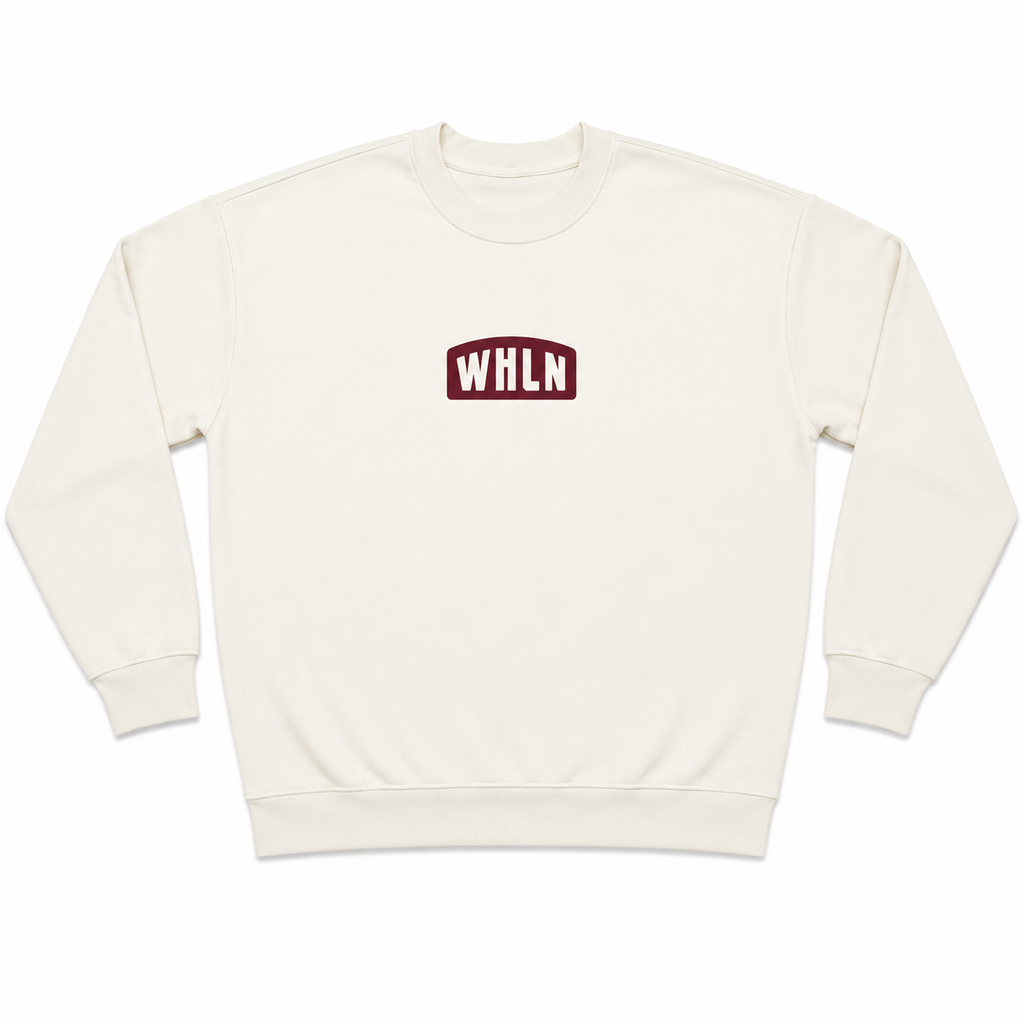 WHLN Tiki Bar Crewneck - White/Maroon